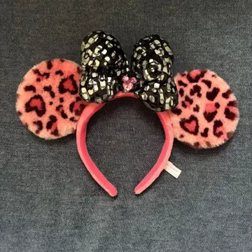 도쿄 디즈니 리조트 레오파드 무늬 머리띠