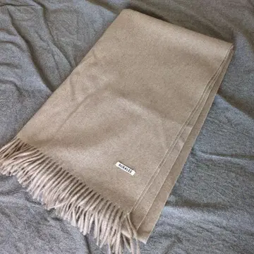 AURALEE 캐시미어 스톨 베이지 F