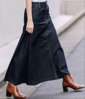 뮤닉 데님 맥시 스커트 S