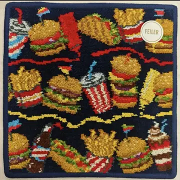 페이러 손수건 미사용 새상품 버거샵 네이비