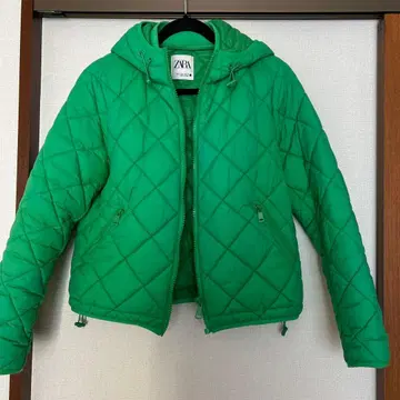 ZARA 그린 퀼팅 자켓 M