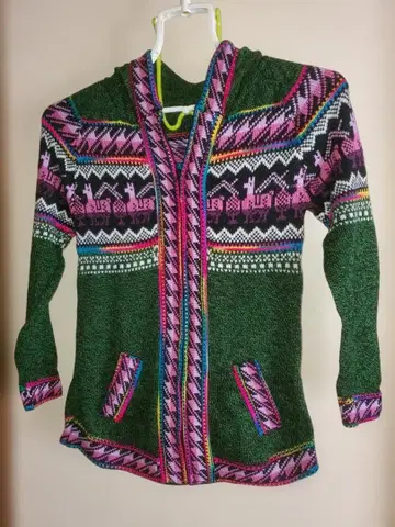 새상품 페루산 알파카 후드티