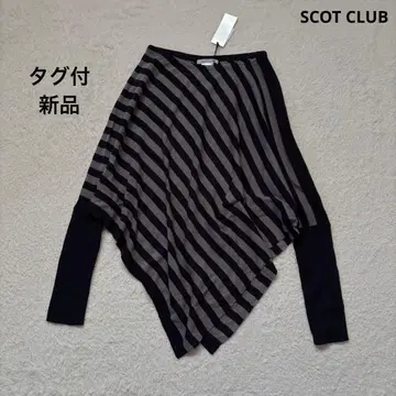 정가 1.1만 스콧 클럽 야마다야 돌먼 디자인 니트 보더 판초