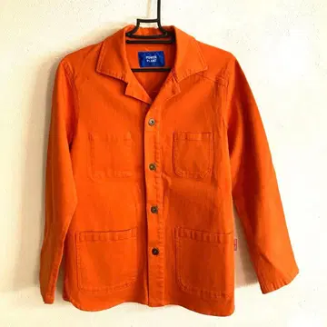 POWER PLAN T 오렌지 버튼 포함 셔츠 자켓