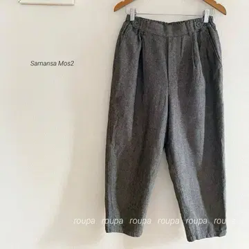 Samansa Mos2 턱 팬츠 차콜 5460