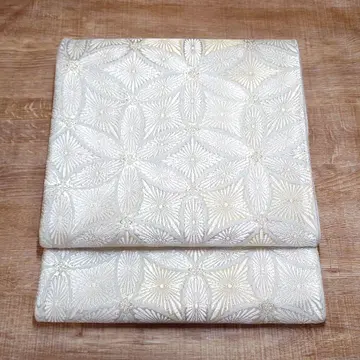 후쿠로 오비 옅은 스카이블루 칠보 국화 합리적인 깔끔한 재단 포함