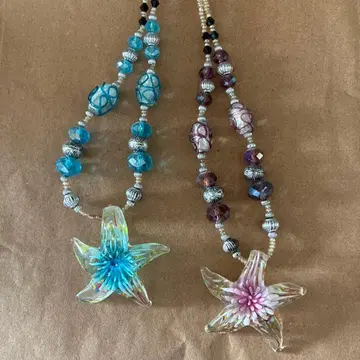 하와이 목걸이 유리