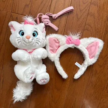 마리 고양이 귀 머리띠 봉제 인형 세트