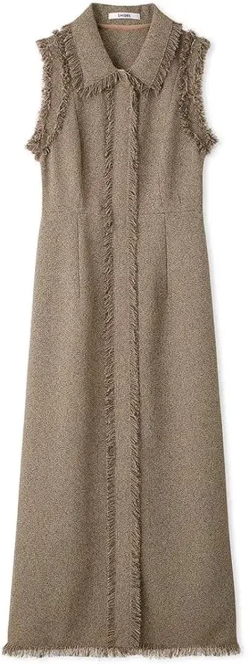 snidel 슬리브리스 프린지 원피스