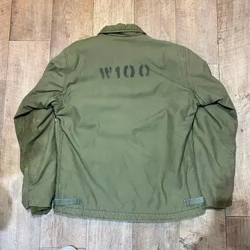 하자품 70s USN A-2 덱 재킷 m 스텐실 포함