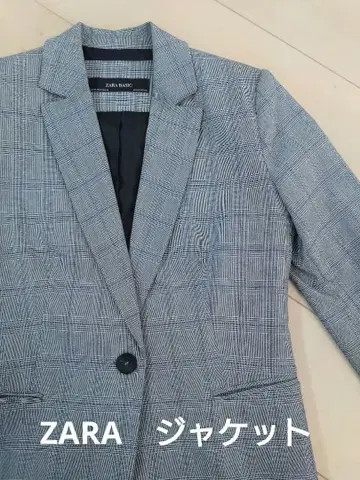 ZARA BASIC 글렌체크 패턴 테일러드 자켓