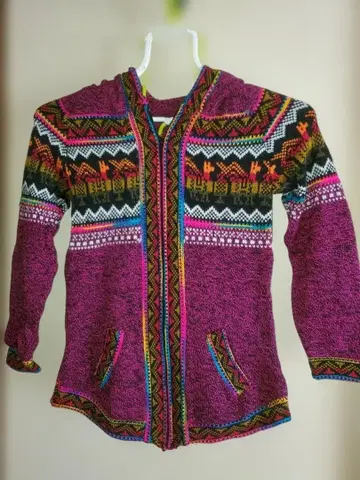 새상품 페루산 알파카 후드티