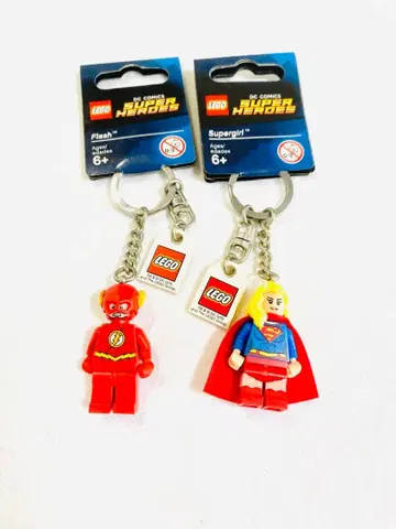 레고 LEGO 플래시 & 슈퍼걸 키체인 세트 미사용 새상품