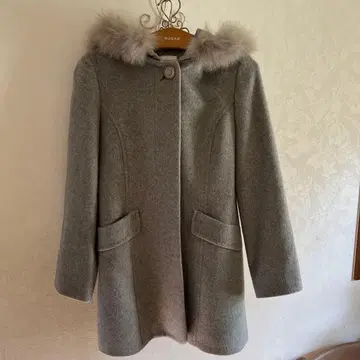 에니시스 그레이 퍼 롱 코트