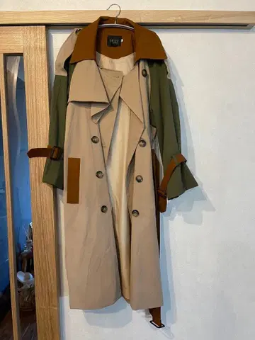 새상품급 트렌치코트 베이지 카키