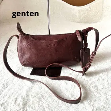 genten 숄더백 가죽 브라운