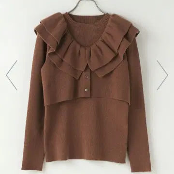 로리즈팜 새상품 이번 시즌 2P 니트 브라운