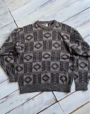 빈티지 런던 포그 LONDON FOG 올 패턴 니트 스웨터