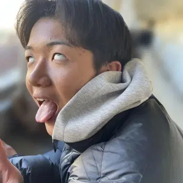 그레이 플리스 후드 부착 머플러