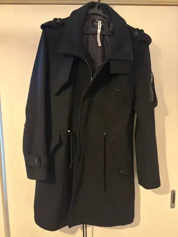 TORNADO MART 코트 프론트 지퍼 달린 블랙 L 사이즈