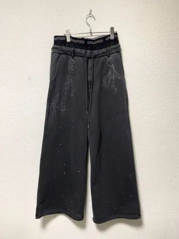 GRANCY 큐빅 디자인 레이어드 스웨트 팬츠 그레이 M 사이즈