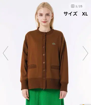 새상품급 라코 돌먼 슬리브 크루넥 맨투맨 가디건 XL