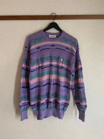 Black & White 올 패턴 니트 스웨터 L