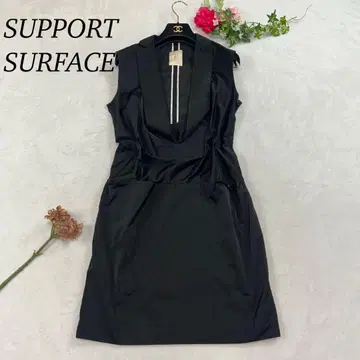 J932 새상품급 M 서포트 서피스 무릎 기장 원피스 블랙 여성용