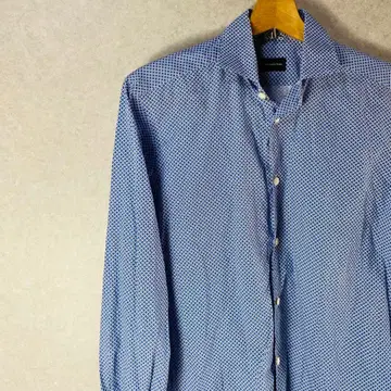 Ermenegildo Zegna 파랑 체크 무늬 긴팔 셔츠