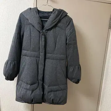 Loana 그레이 후드 부착 다운 코트