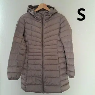 유니클로 후드 부착 다운 자켓 코트 여성용 S