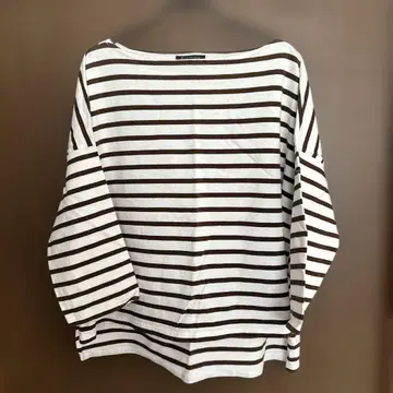 르 미노르 보더 7부 소매 상의 빅 실루엣 프랑스제