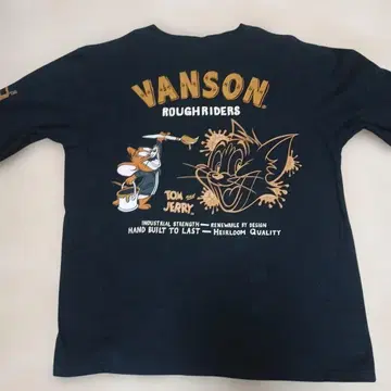 새상품 vanson 톰과 제리 콜라보 긴팔 T셔츠