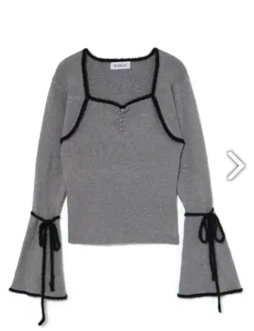 BUBBLES 플레어 슬리브 니트탑