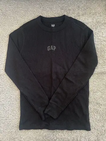 GAP 블랙 서멀 롱티 XS darkwear