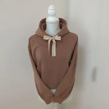 Fint 후드 부착 브라운 후드티