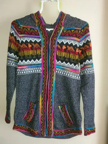 새상품 페루산 알파카 후드티