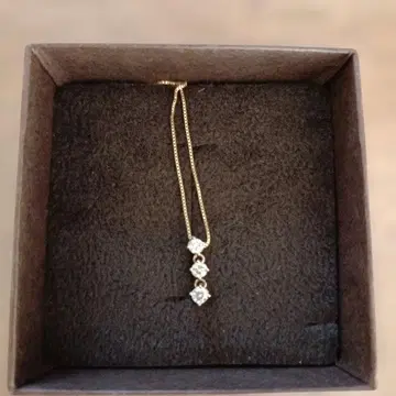k18 골드 체인 다이아몬드 목걸이 크리스탈 장식