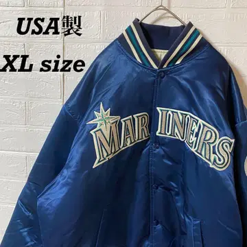 MLB 시애틀 마리너스 80s-90s USA제 바시티 자켓 메탈릭 컬러