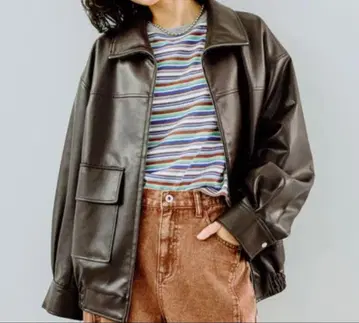 렙심 페이크 가죽 자켓