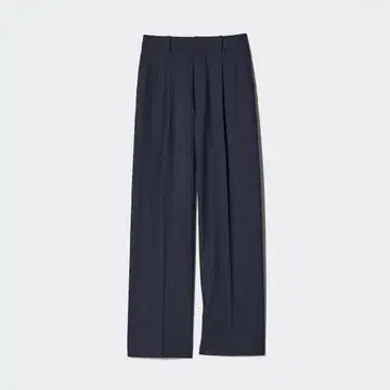 유니클로 턱 와이드 팬츠 / 스트라이프 / 긴 길이