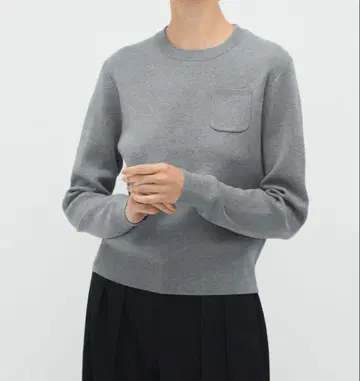 [ CABaN ] 코튼 캐시미어 포켓 풀오버 ( 화이트 )