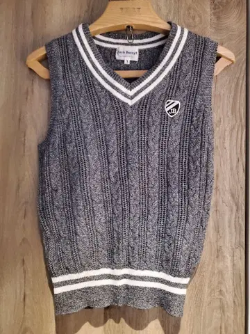 잭 버니 그레이 V넥 베스트 M 사이즈