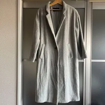 미즈이로 인드 그레이 롱 코트