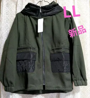 rejouir 택 포함 새상품 퀼팅 절개 기모 블루종 LL 카키 블랙