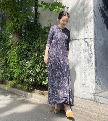 CLANE LINE FLOWER PLEAT OP 클라네