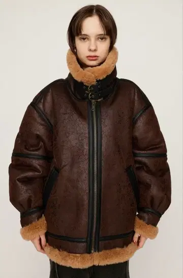 SLY VINTAGE FAUX SHEARLING 자켓