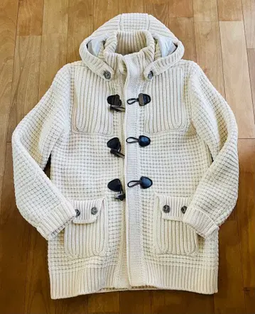 [ 새상품급 ] Bark 파크 후드 부착 더플 코트 아이보리