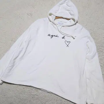 [레어] 에네스베 로고 후드티 화이트 L 사이즈 여성용