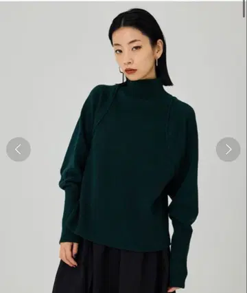 볼륨 볼레로 니트 하이넥 긴팔